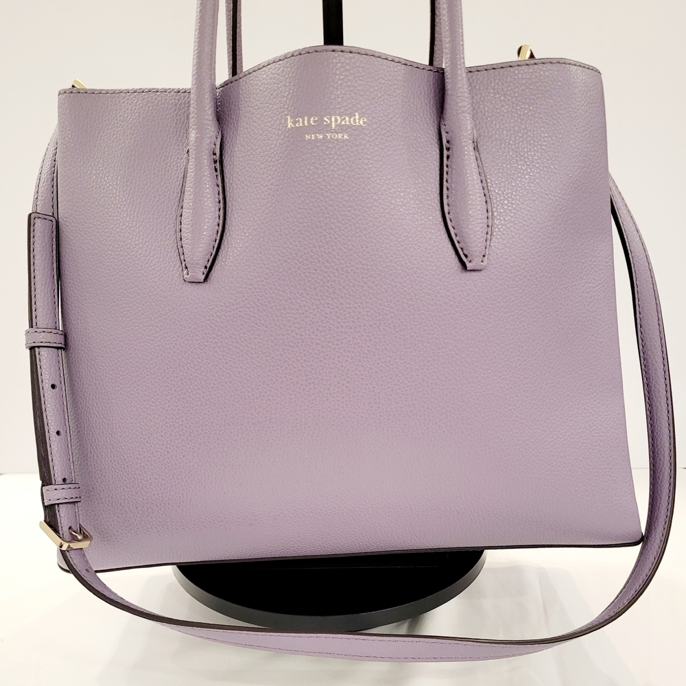 kate spade New York Lilac Leather Tote with Strap